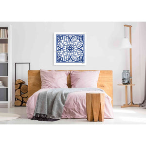 'Blue Tile V' by Cindy Jacobs, Canvas Wall Art,37 x 37