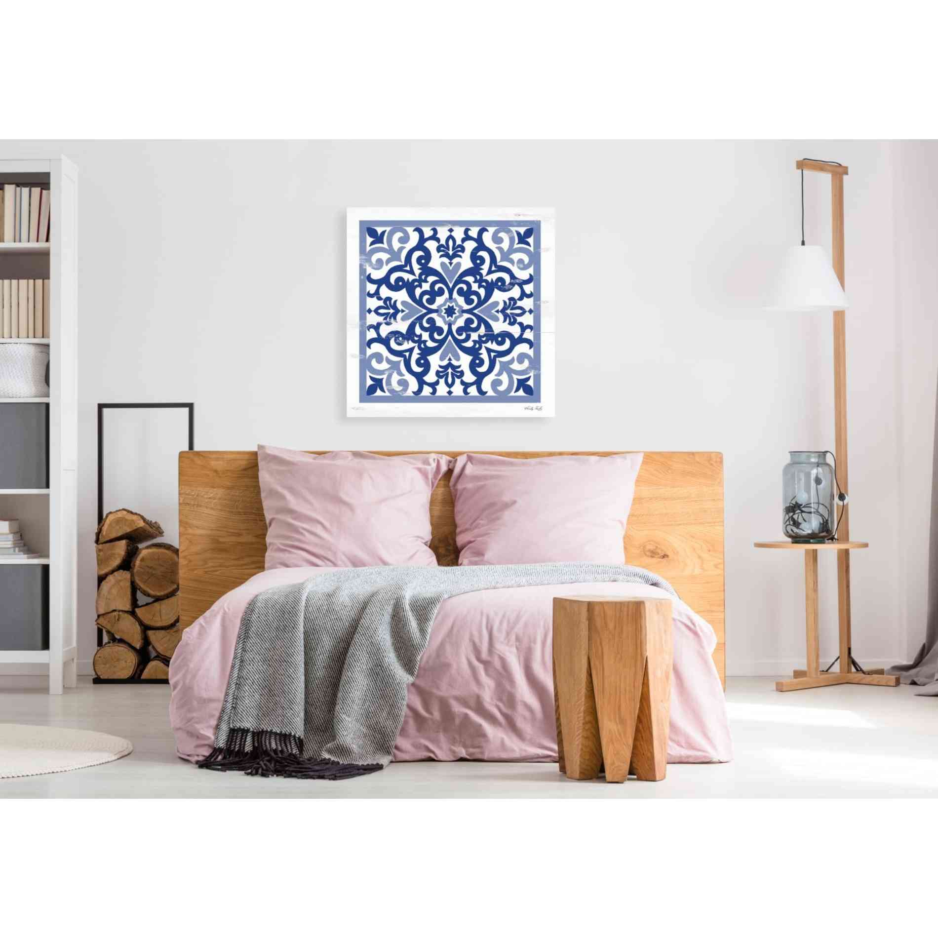 'Blue Tile VI' by Cindy Jacobs, Canvas Wall Art,37 x 37
