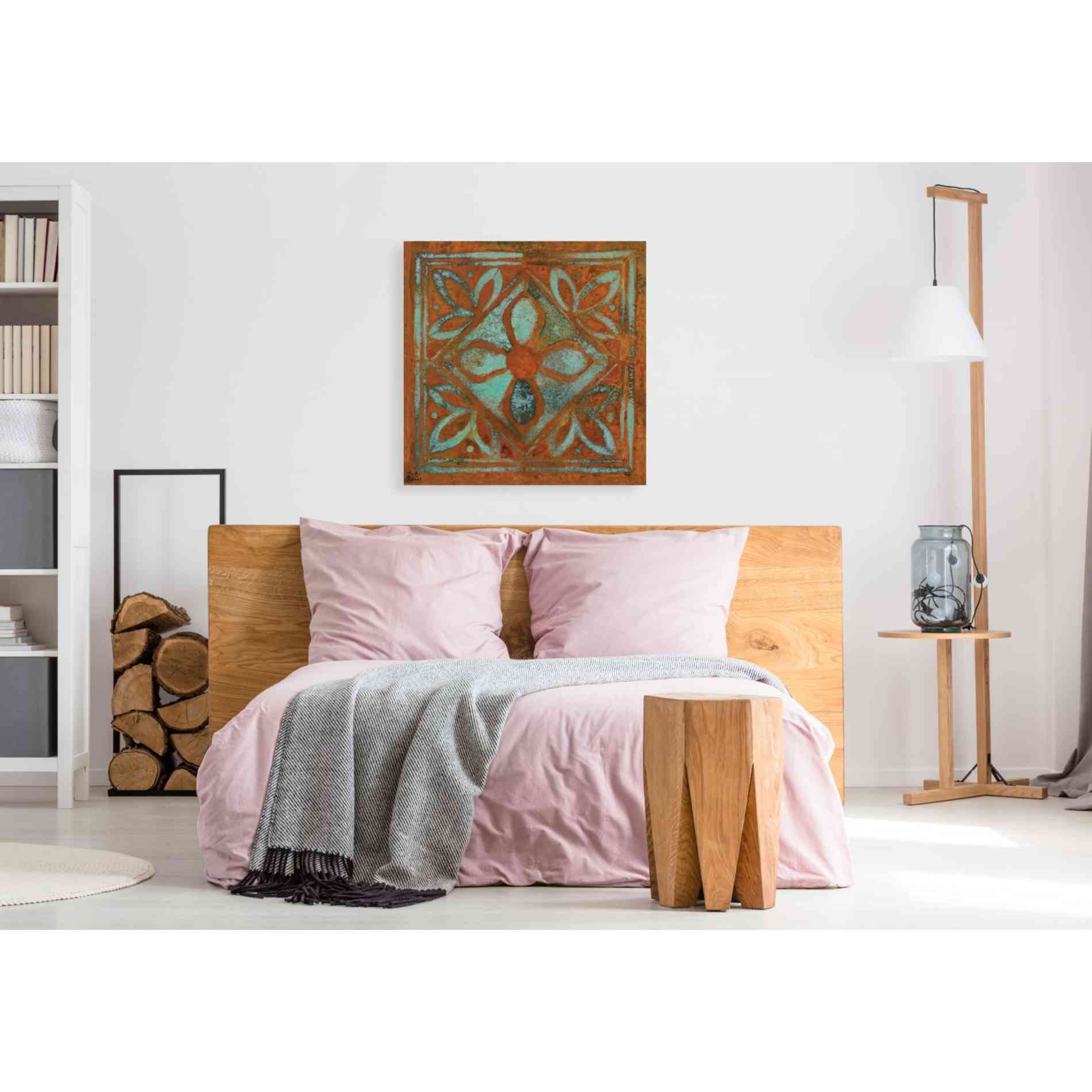 'Villa Tiles' by Britt Hallowell, Canvas Wall Art,37 x 37