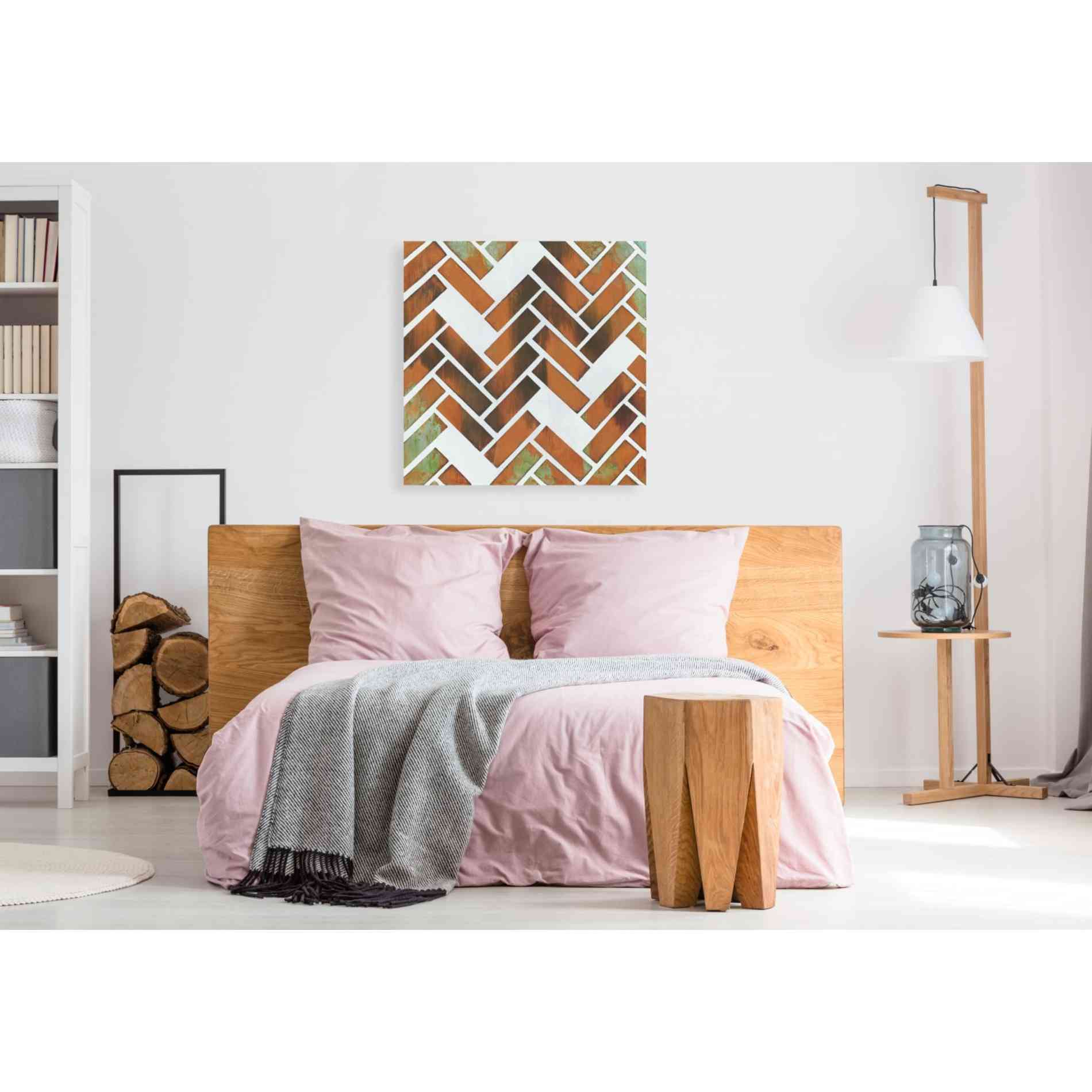 'Herringbone I' by Britt Hallowell, Canvas Wall Art,37 x 37