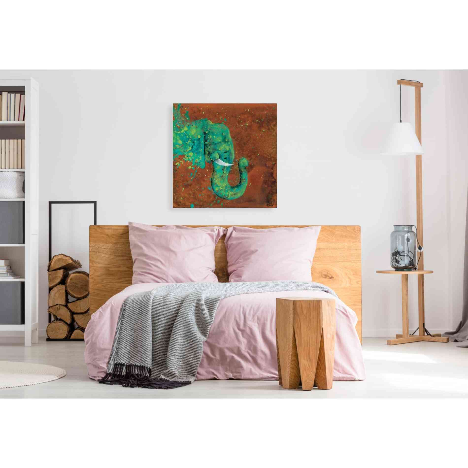 'Splashing Forth' by Britt Hallowell, Canvas Wall Art,37 x 37