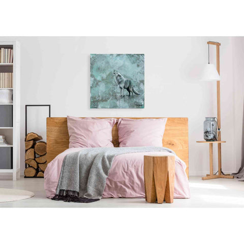 Image of 'Simplicity Wolf' by Britt Hallowell, Canvas Wall Art,37 x 37