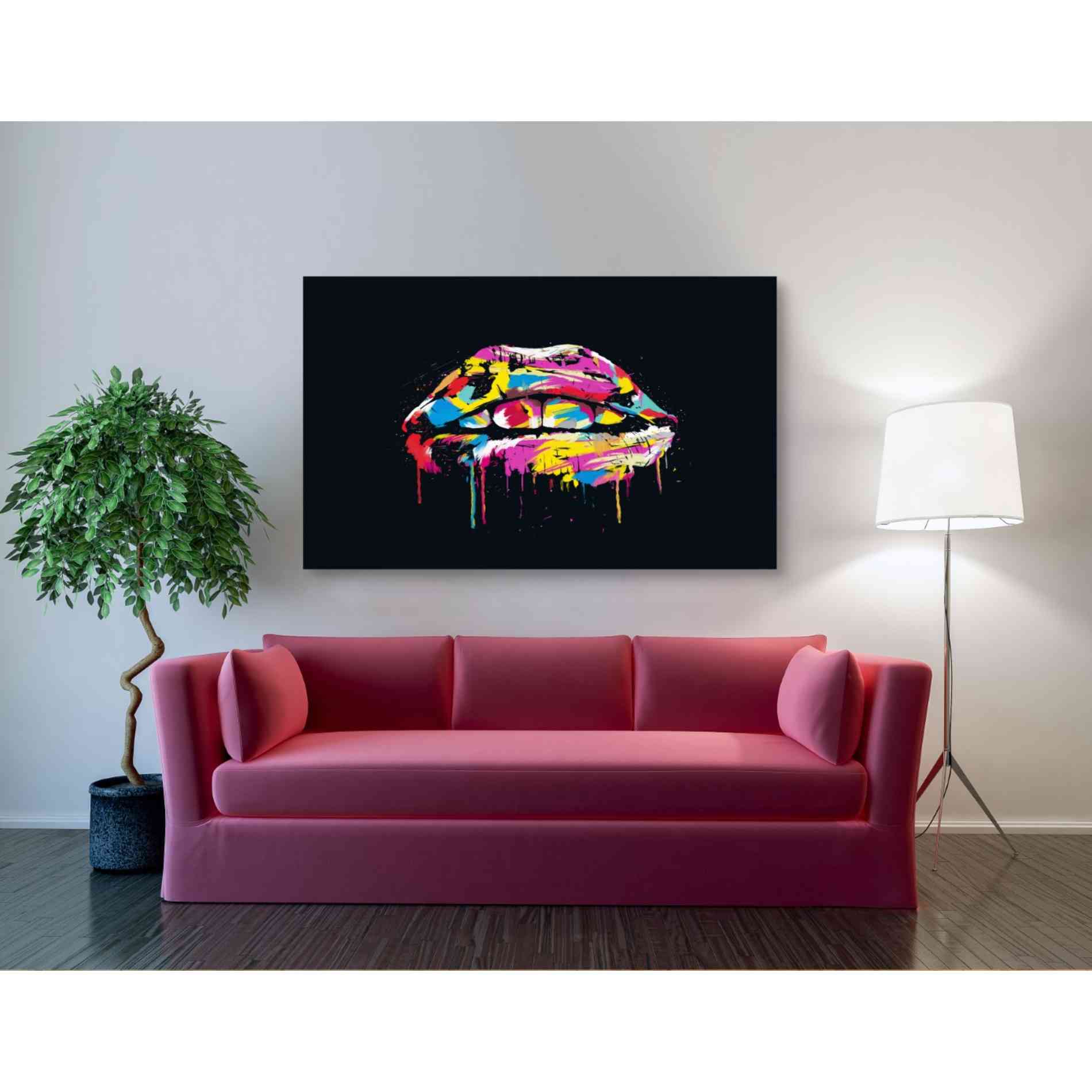 'Colorful Lips' by Balazs Solti, Giclee Canvas Wall Art