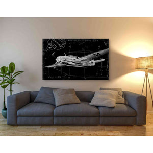 'Flight Schematic II' by Ethan Harper Canvas Wall Art,54 x 40