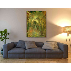 'Grunge Bitcoin' by Steve Hunziker, Canvas Wall Art,40 x 54