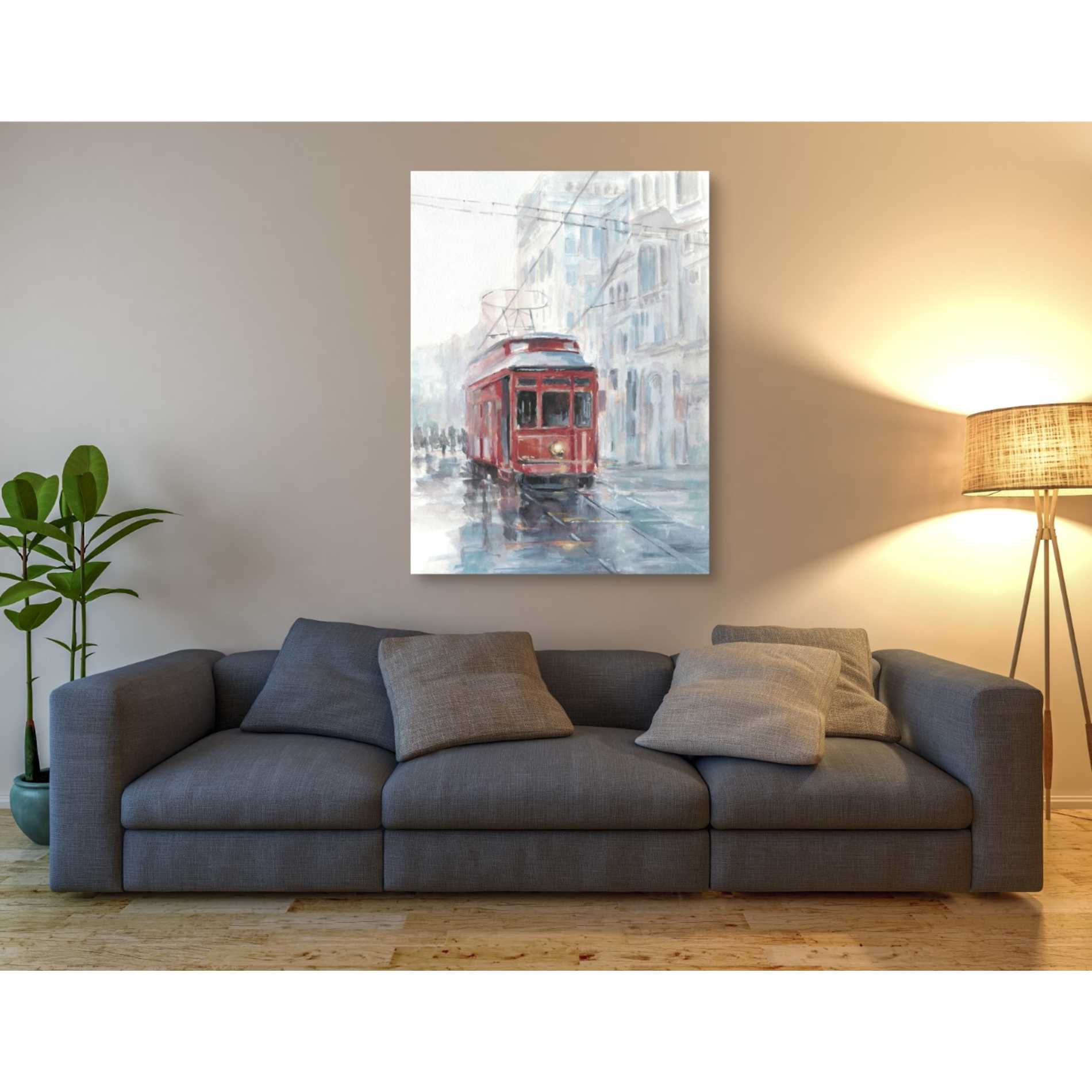 'Watercolor Streetcar Study II' by Ethan Harper Canvas Wall Art,40 x 54