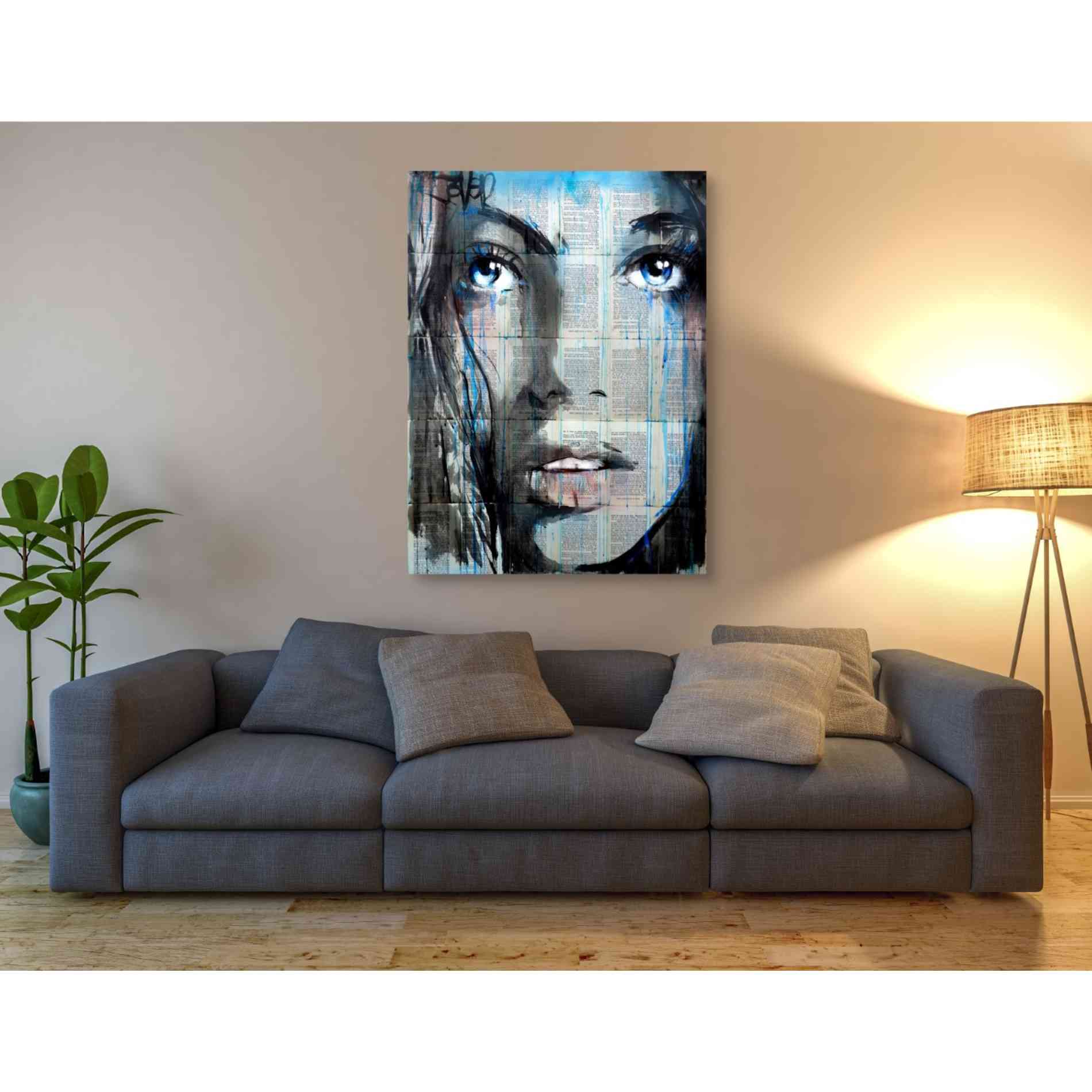'Blue Sway' by Loui Jover, Canvas Wall Art,40 x 54
