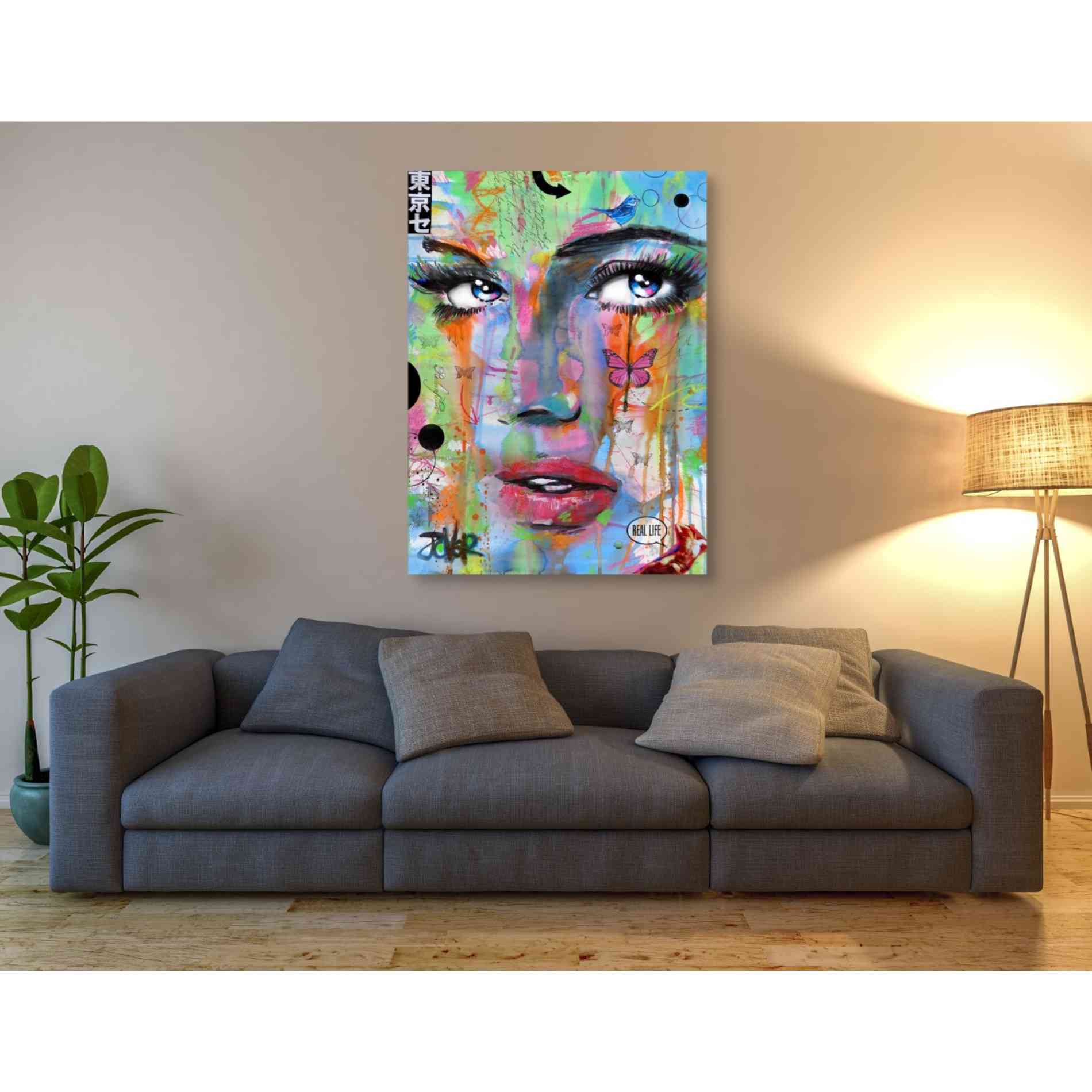 'Real Life' by Loui Jover, Canvas Wall Art,40 x 54