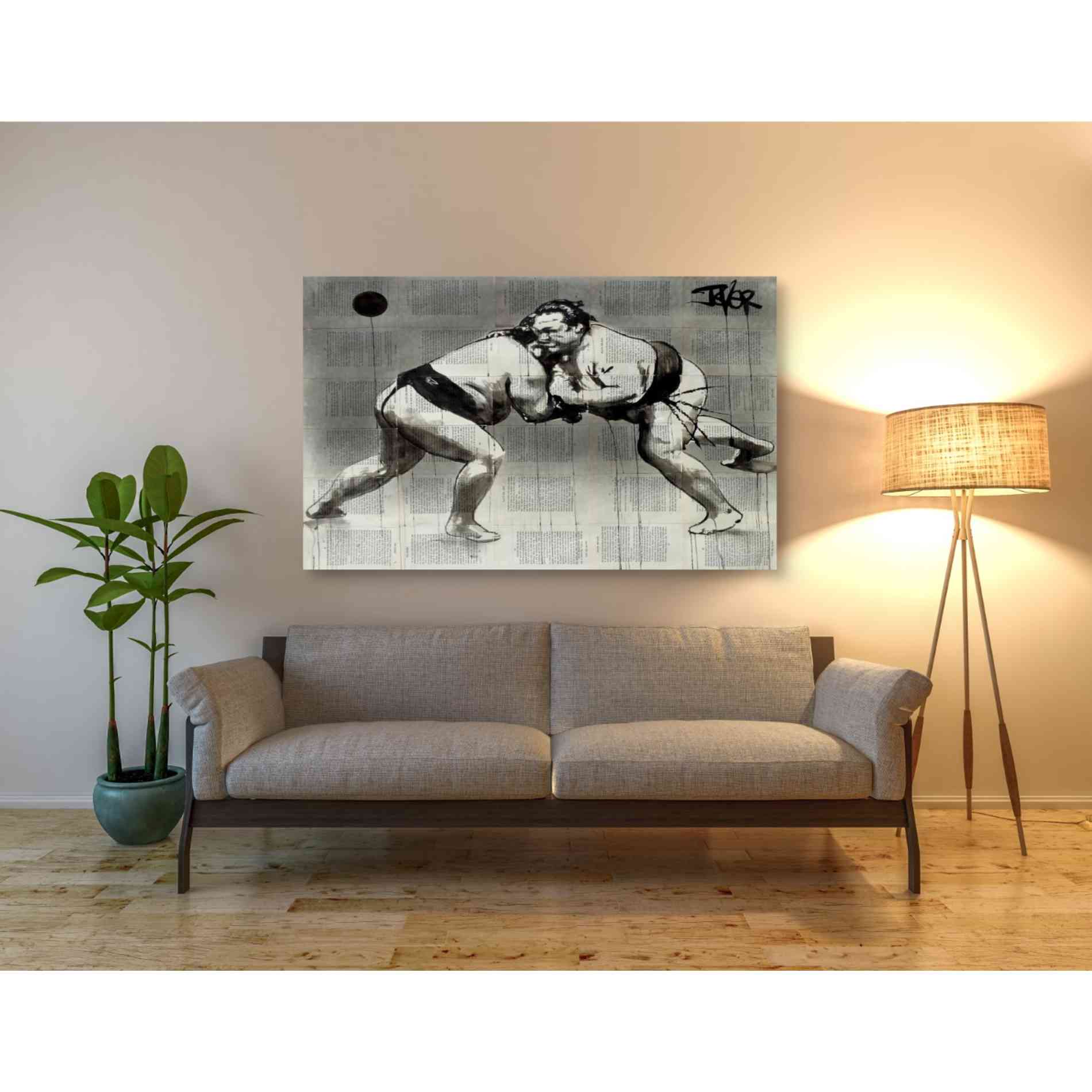'Sumo' by Loui Jover, Canvas Wall Art,54 x 40