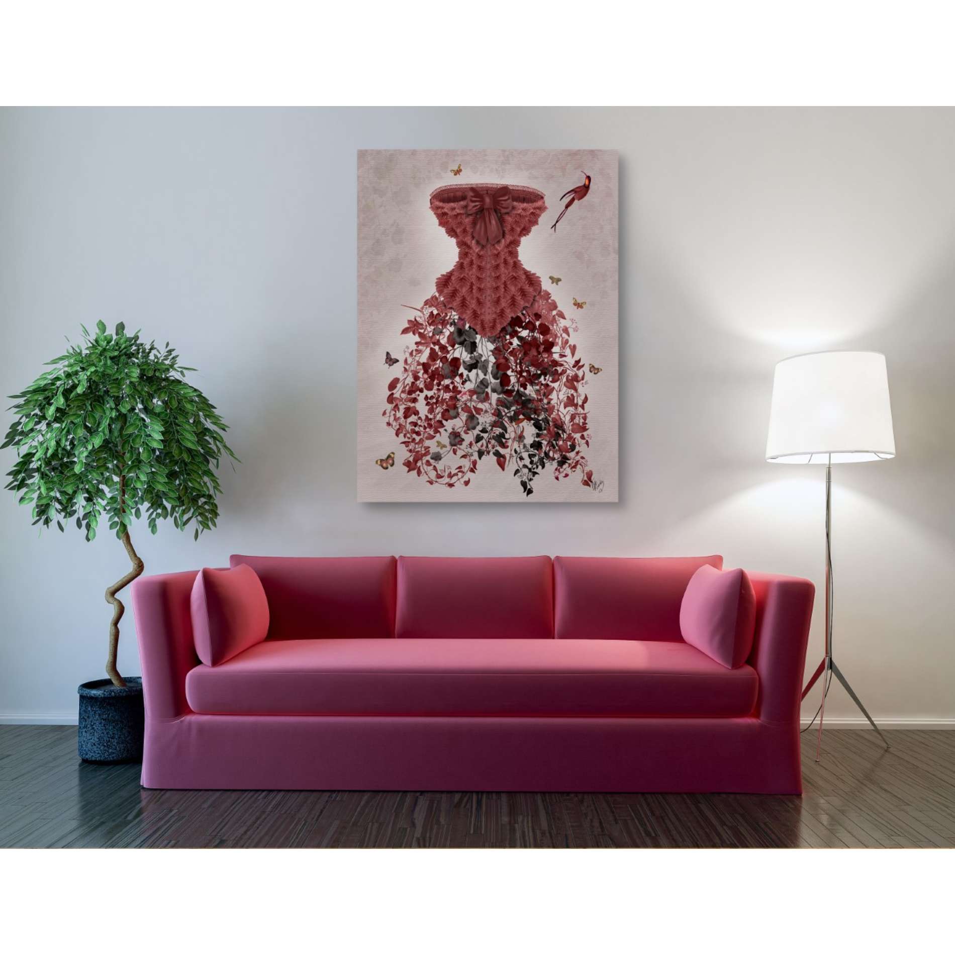 'Woodland Corset,' by Fab Funky, Giclee Canvas Wall Art