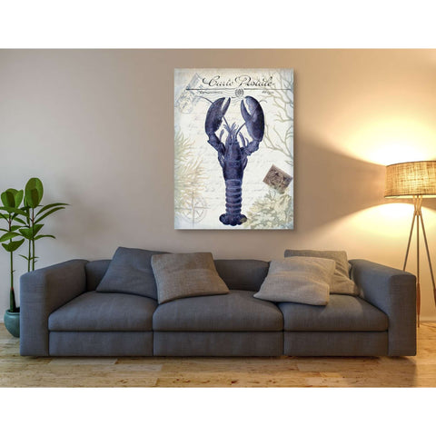 Image of 'Seaside Postcard Cream d,' by Fab Funky, Giclee Canvas Wall Art