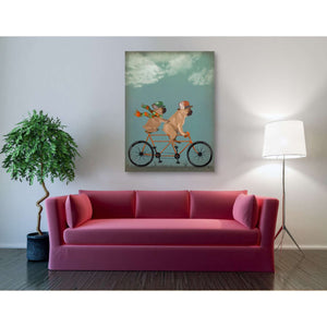 'French Bulldog Tandem,' by Fab Funky, Giclee Canvas Wall Art