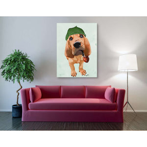 'Bloodhound Sherlock Holmes' by Fab Funky, Giclee Canvas Wall Art