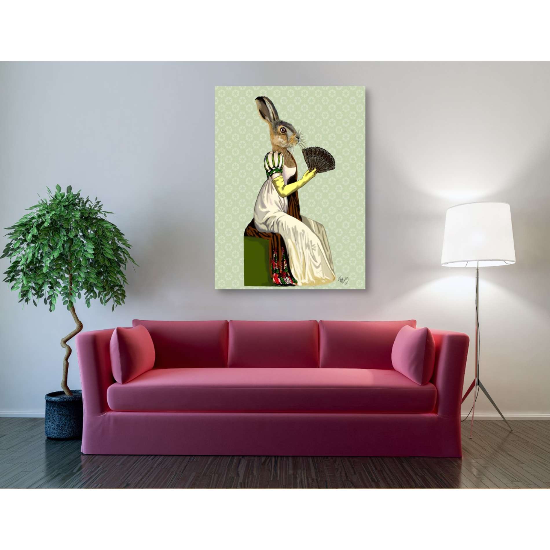 'Miss Hare' by Fab Funky, Giclee Canvas Wall Art