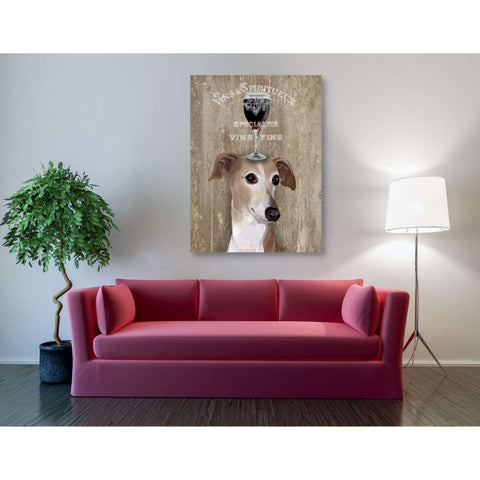 Image of 'Dog Au Vin Greyhound' by Fab Funky, Giclee Canvas Wall Art