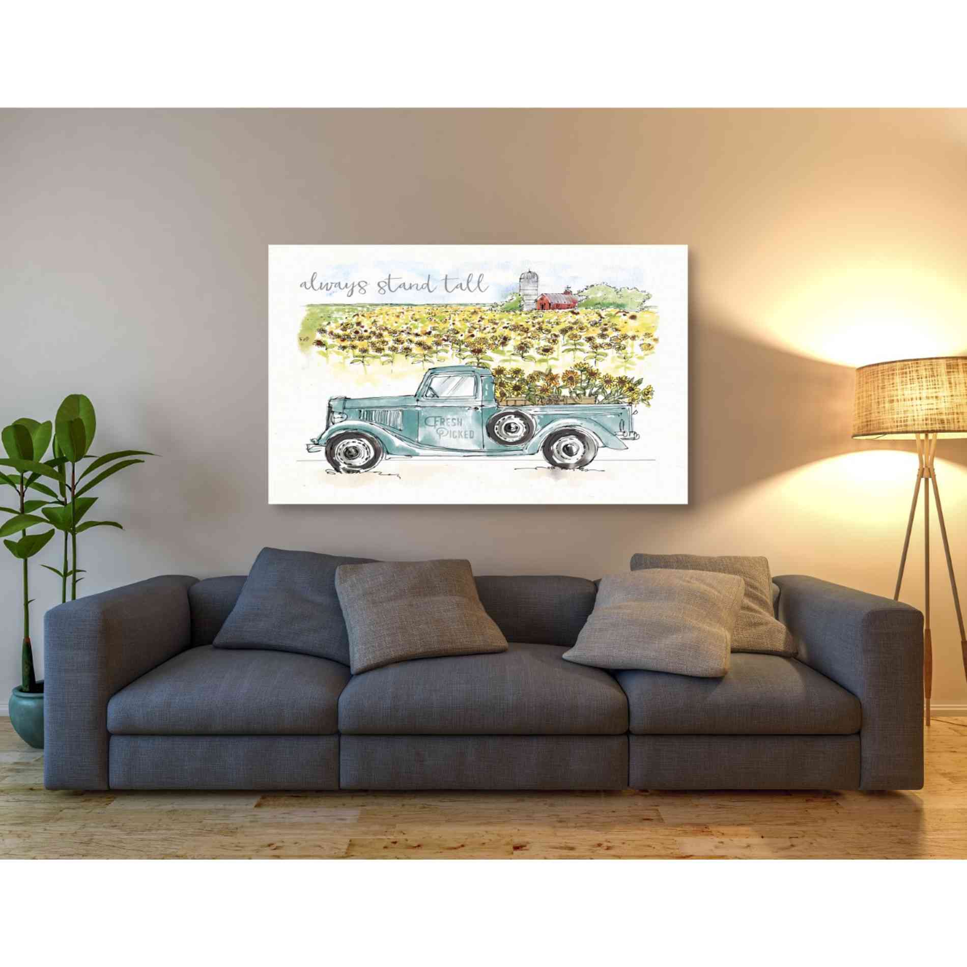 'Sunflower Fields V' by Anne Tavoletti, Canvas Wall Art,54 x 40