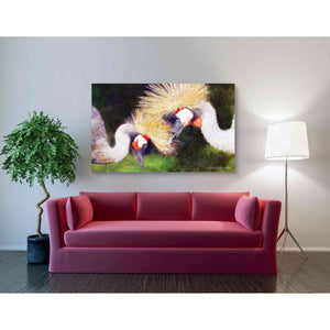 'Two Cranes' by Bluebird Barn, Canvas Wall Art,54 x 40