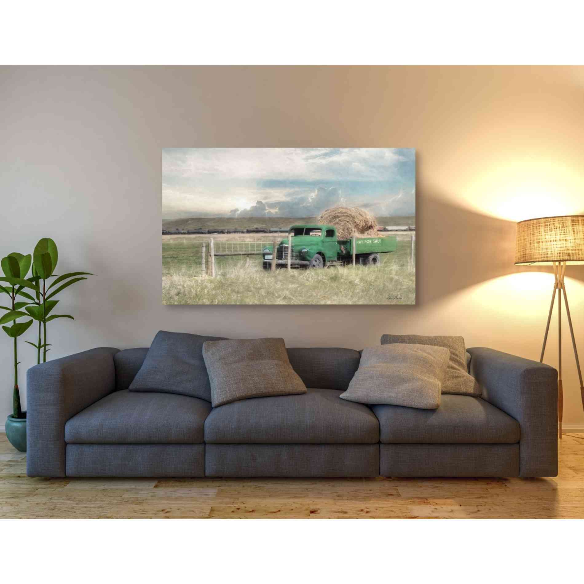 'Hay for Sale' by Lori Deiter, Canvas Wall Art,54 x 40