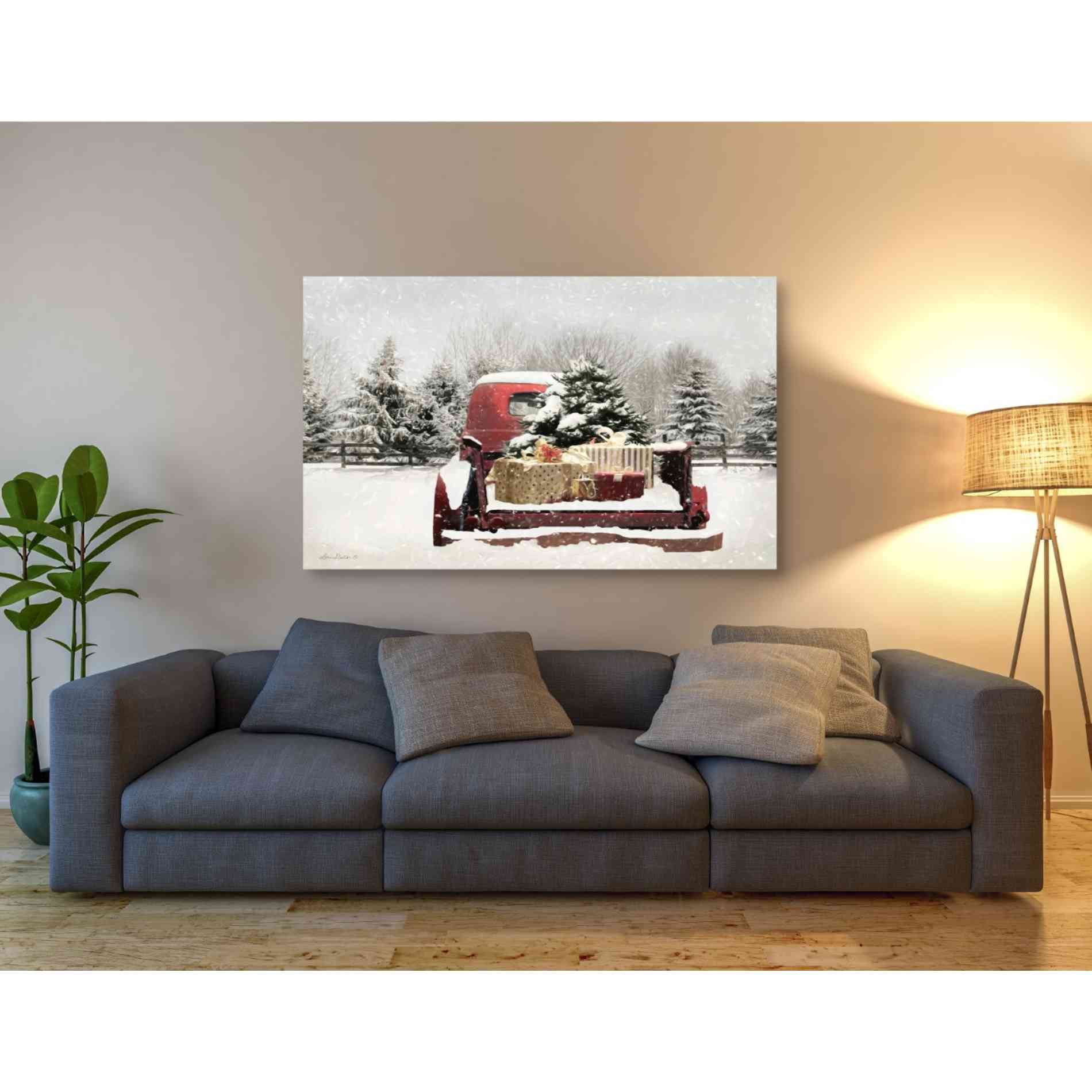 'Snowy Presents' by Lori Deiter, Canvas Wall Art,54 x 40