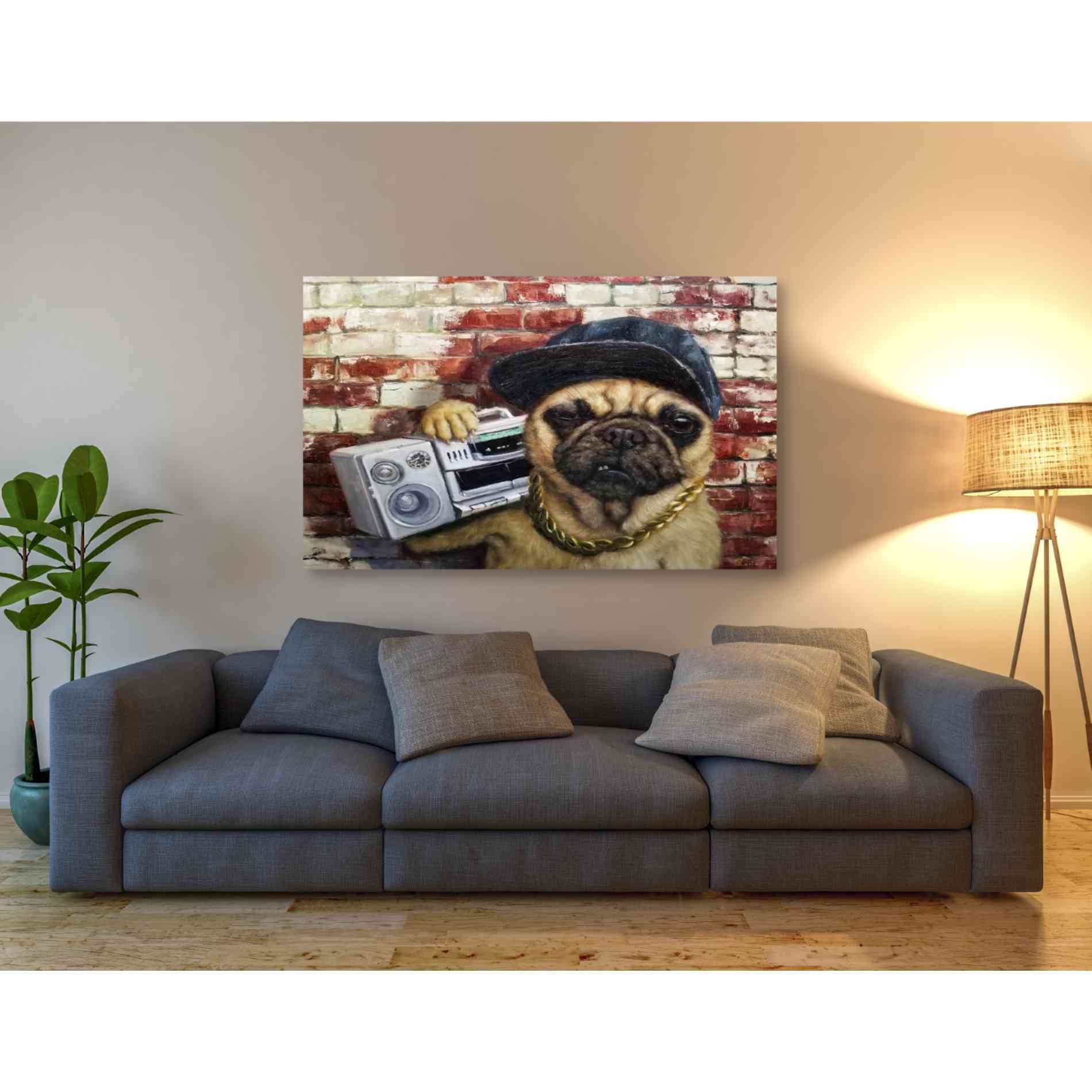 'Who Let The Dogs Out' by Lucia Heffernan, Canvas Wall Art,54 x 40