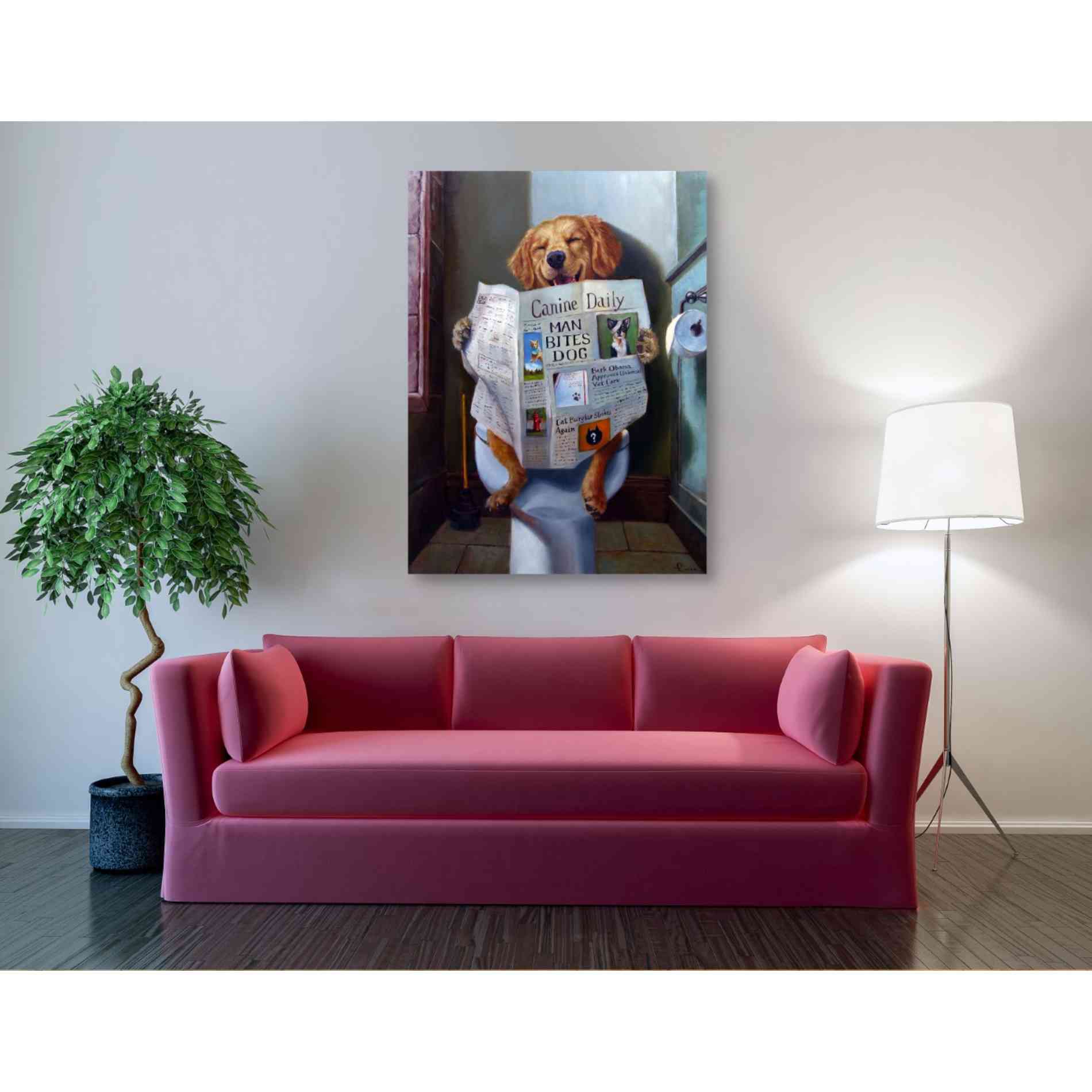 'Dog Gone Funny' by Lucia Heffernan, Canvas Wall Art,40 x 54