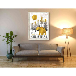 'Merry Christmas and Happy New Year Bear Family' by Cindy Jacobs, Canvas Wall Art,40 x 54