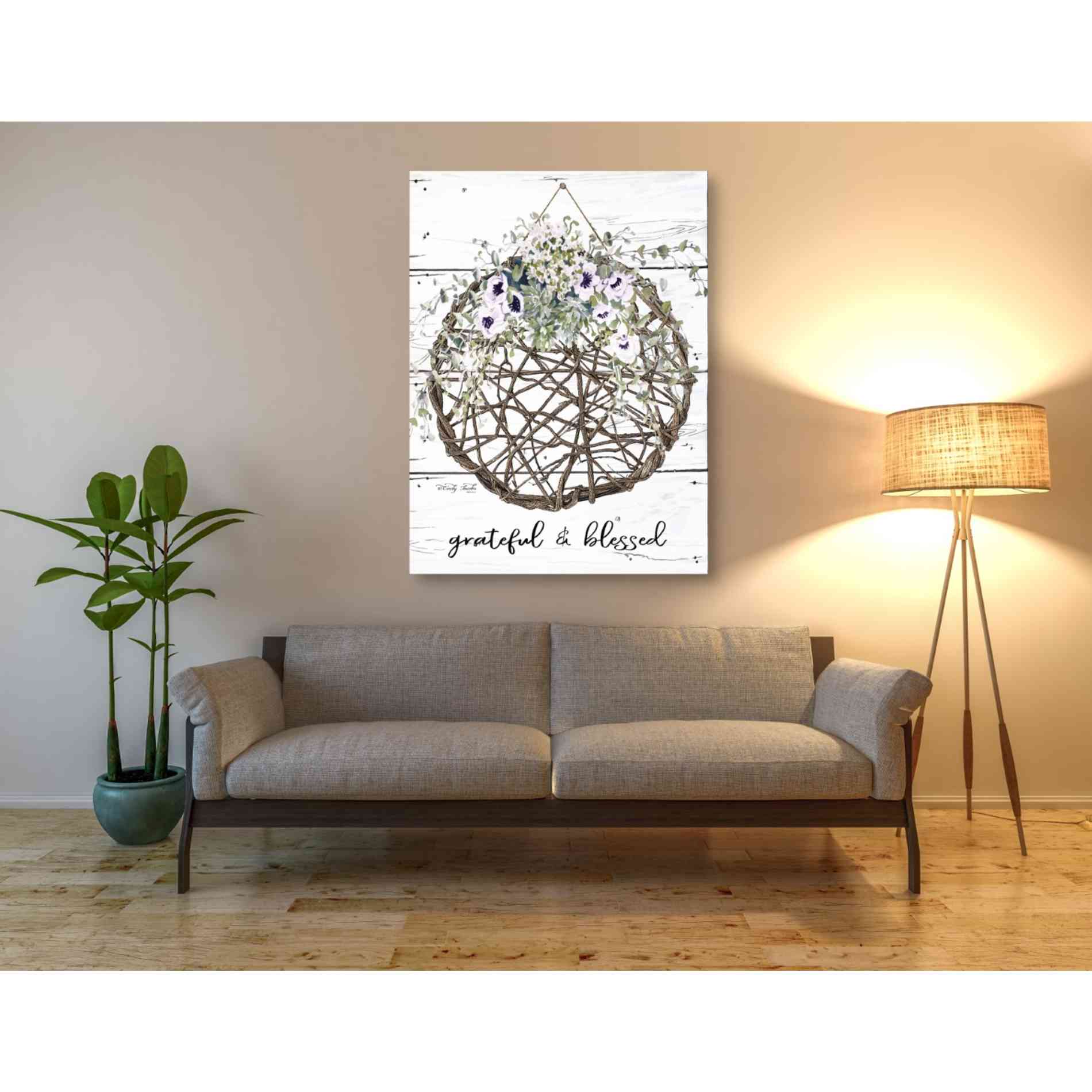 'Grateful & Blessed' by Cindy Jacobs, Canvas Wall Art,40 x 54