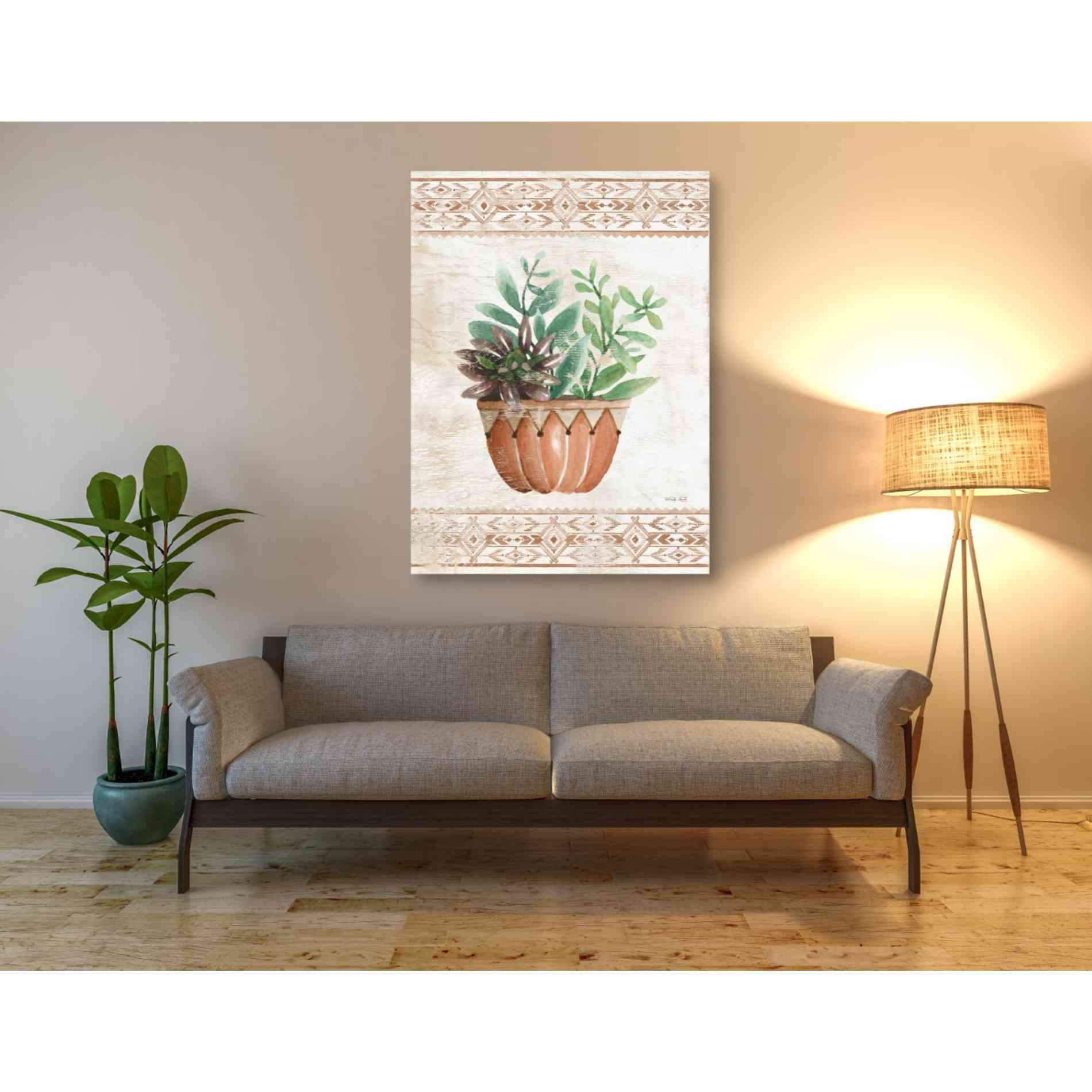 'Southwest Terracotta Succulents I' by Cindy Jacobs, Giclee Canvas Wall Art
