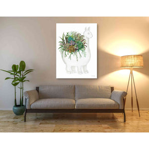 'Proud Llama Pot I' by Cindy Jacobs, Canvas Wall Art,40 x 54