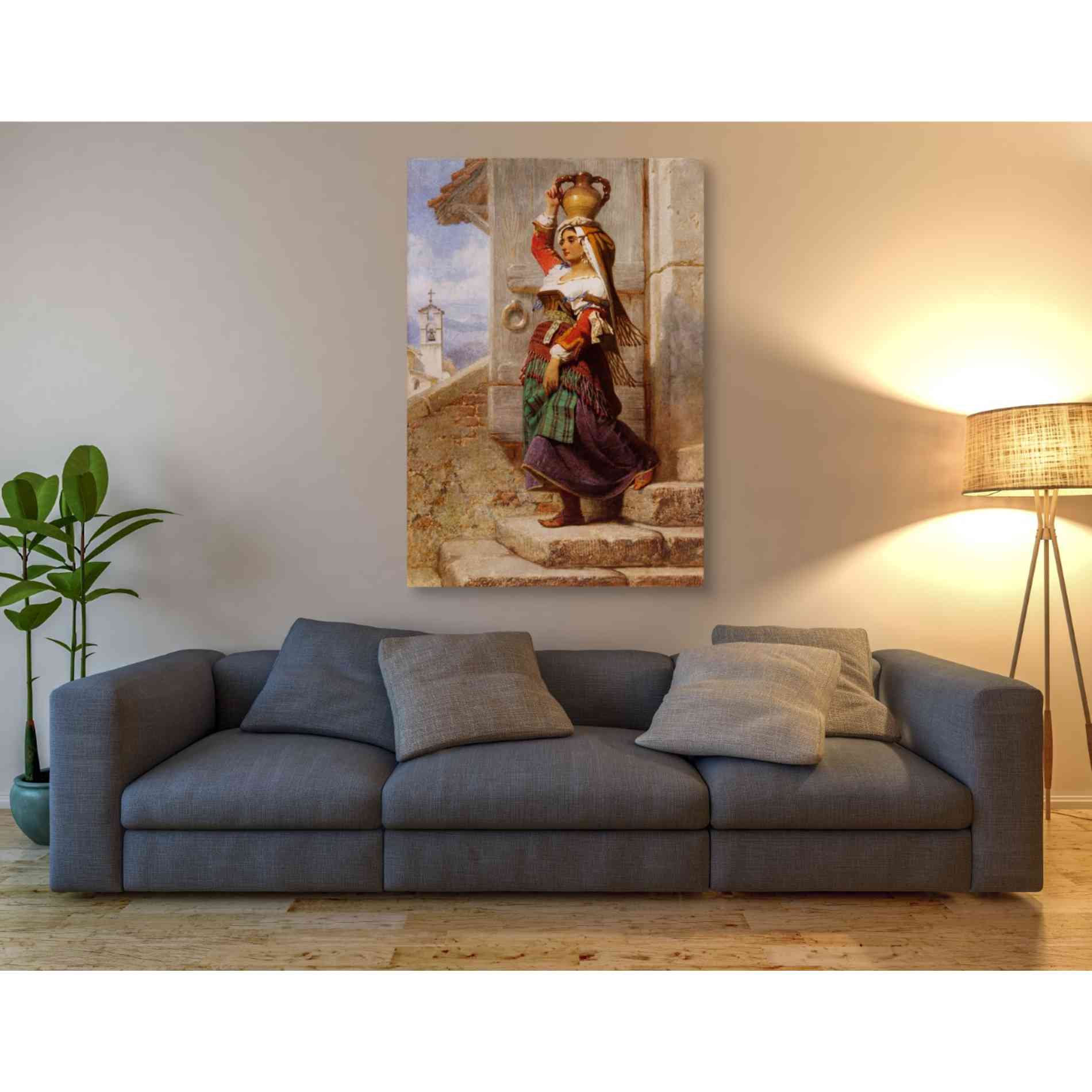 'A Roman Water Carrier' by Carl Haag, Canvas Wall Art,40 x 60