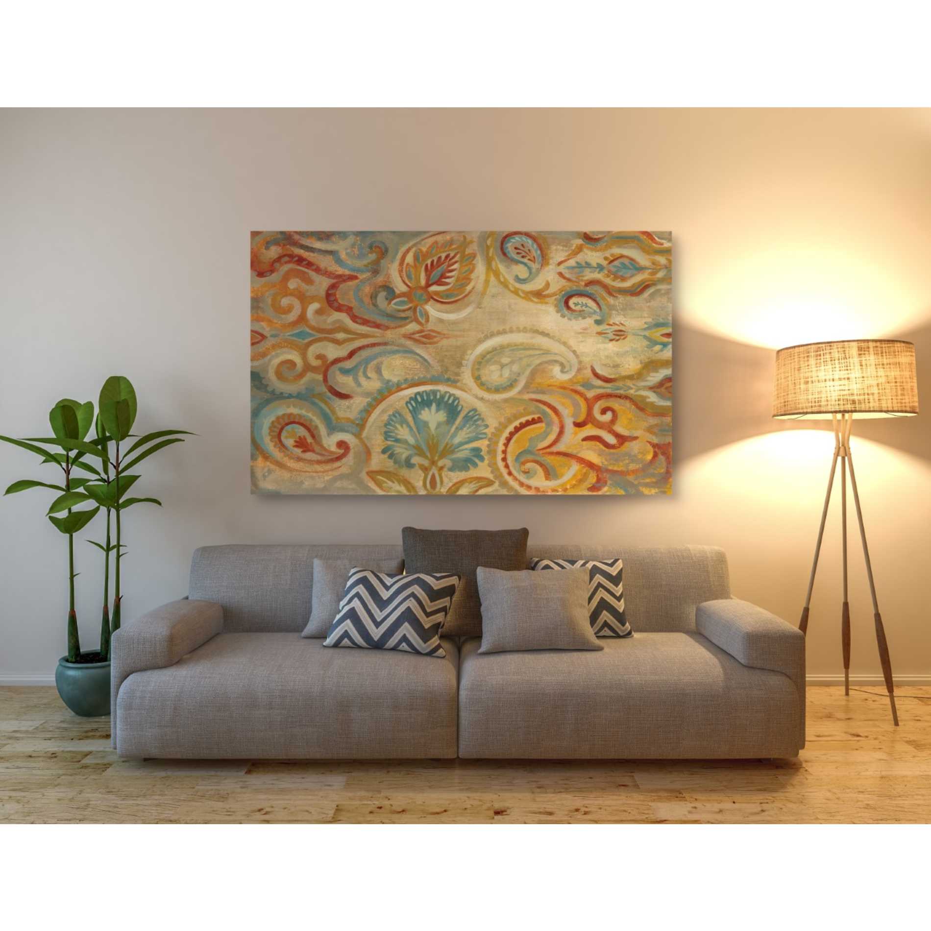 'Antique Paisley' by Silvia Vassileva, Canvas Wall Art,60 x 40