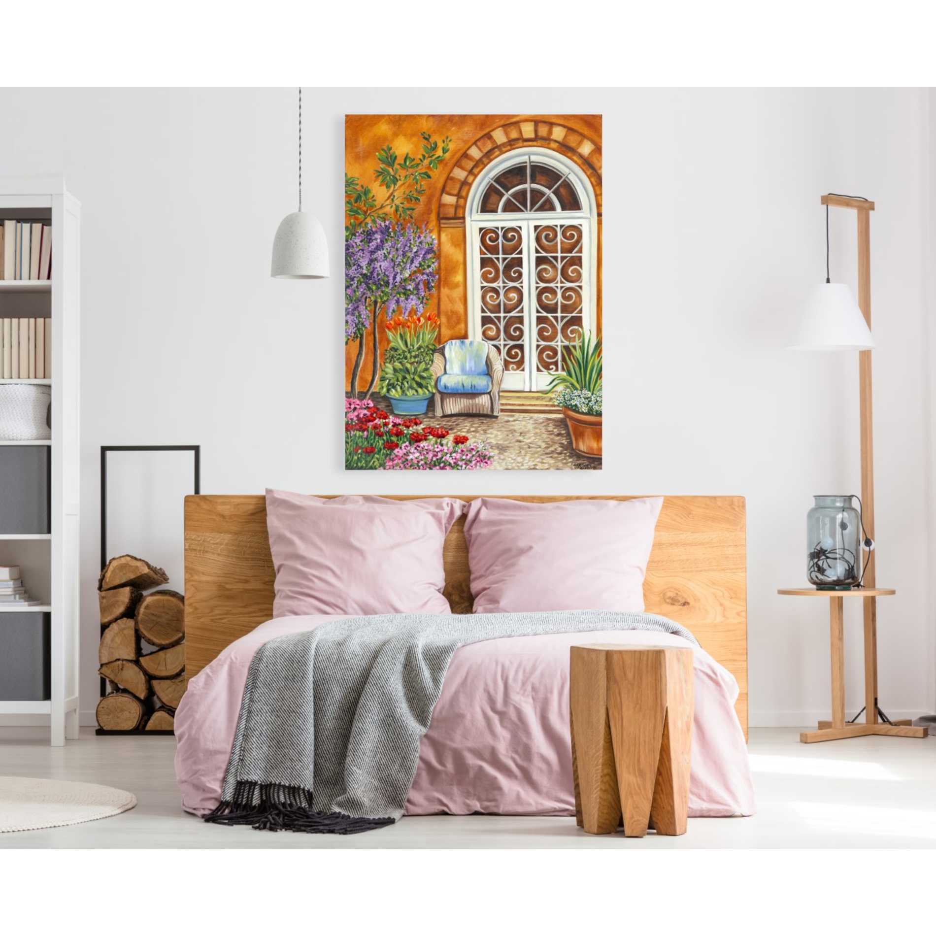 'Tuscan Veranda I' by Carolee Vitaletti, Giclee Canvas Wall Art