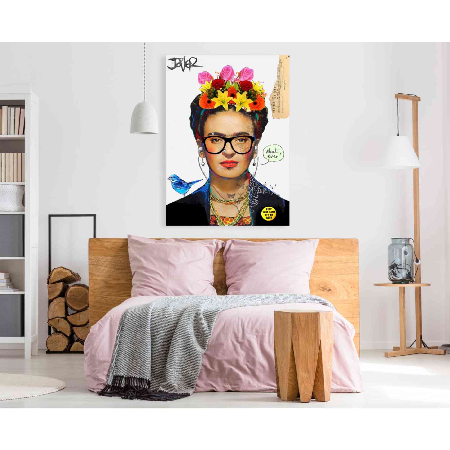 'Hipsta Frida' by Loui Jover, Canvas Wall Art,40 x 60