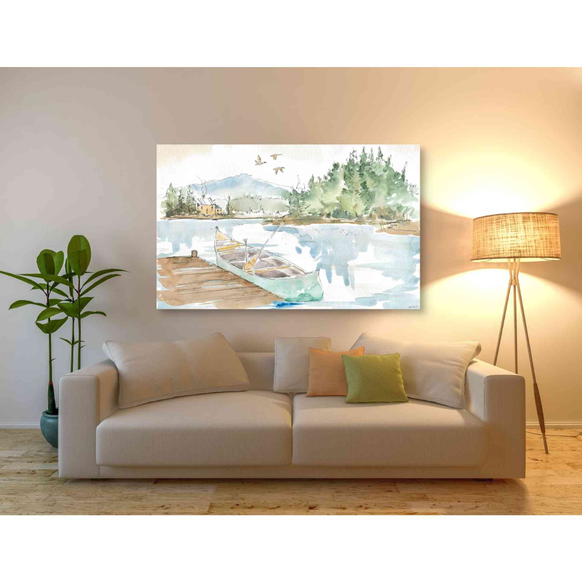 'Lakehouse I' by Anne Tavoletti, Canvas Wall Art,60 x 40