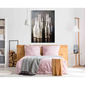 'Grey Bottle Collection' by Bluebird Barn, Canvas Wall Art,40 x 60