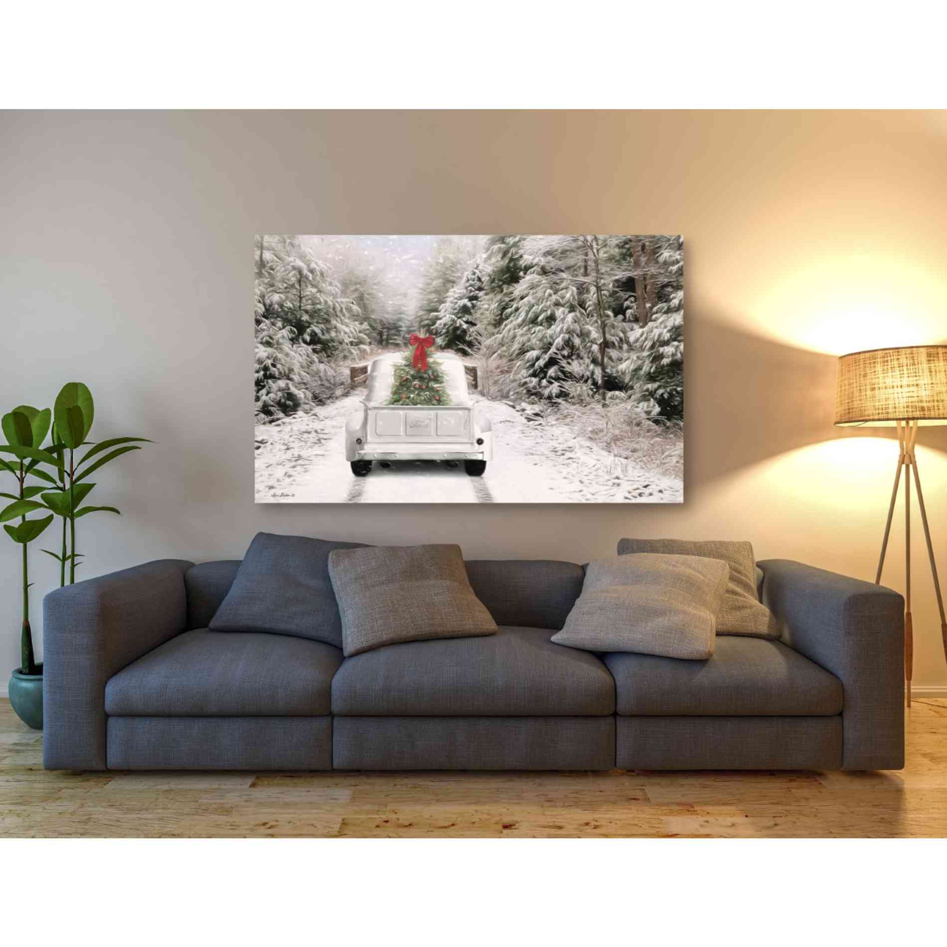 'Picking Up the Tree' by Lori Deiter, Canvas Wall Art,60 x 40