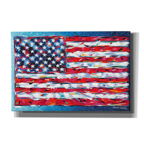 Image of 'Vibrant Stars & Stripes' by Carolee Vitaletti, Giclee Canvas Wall Art