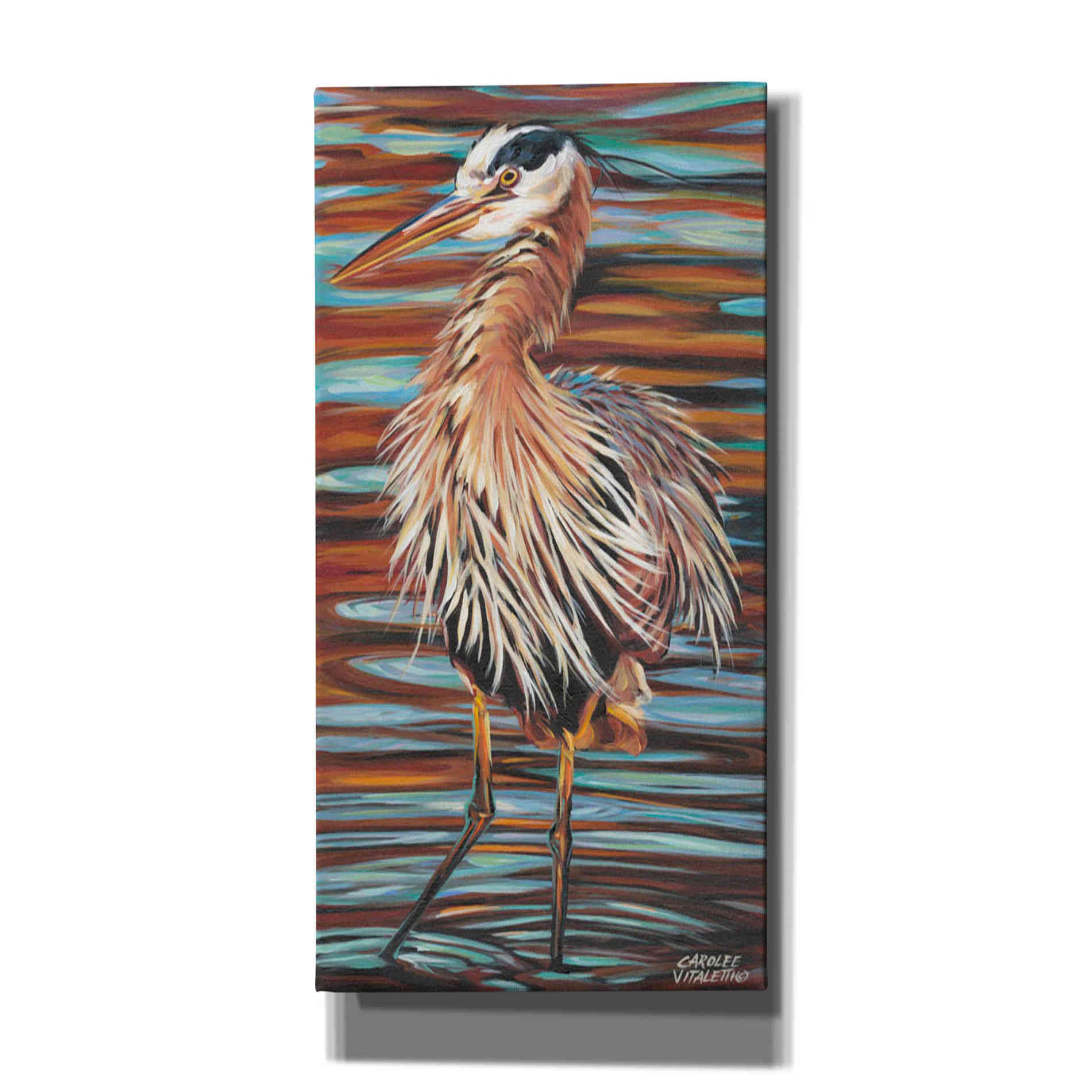 'Watchful Heron II' by Carolee Vitaletti, Giclee Canvas Wall Art