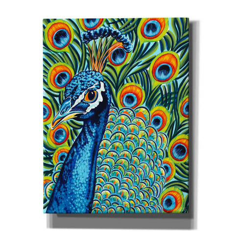 Image of 'Plumed Peacock I' by Carolee Vitaletti, Giclee Canvas Wall Art