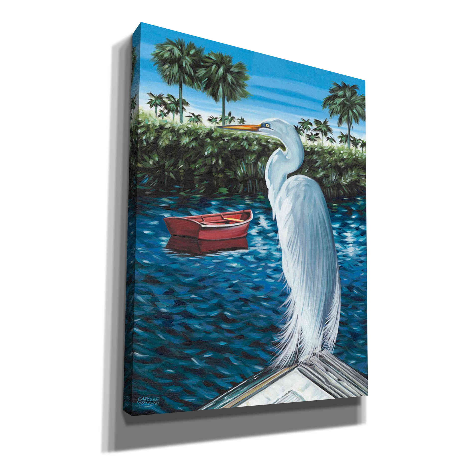 'Peaceful Heron II' by Carolee Vitaletti, Giclee Canvas Wall Art