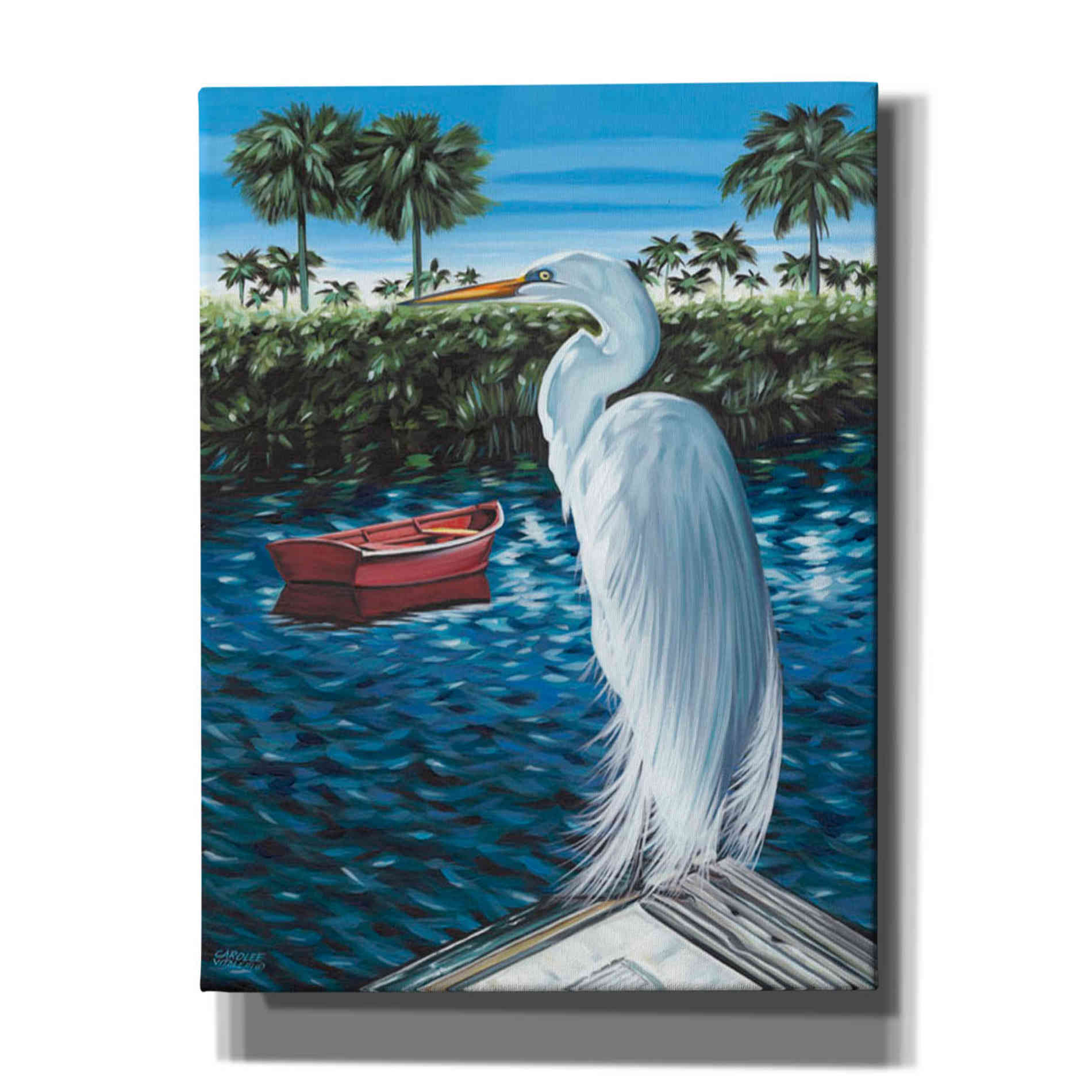 'Peaceful Heron II' by Carolee Vitaletti, Giclee Canvas Wall Art