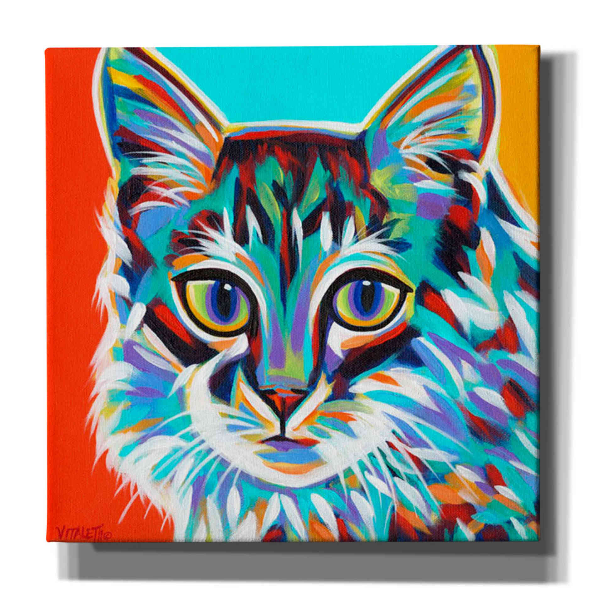 'Dramatic Cats II' by Carolee Vitaletti Giclee Canvas Wall Art