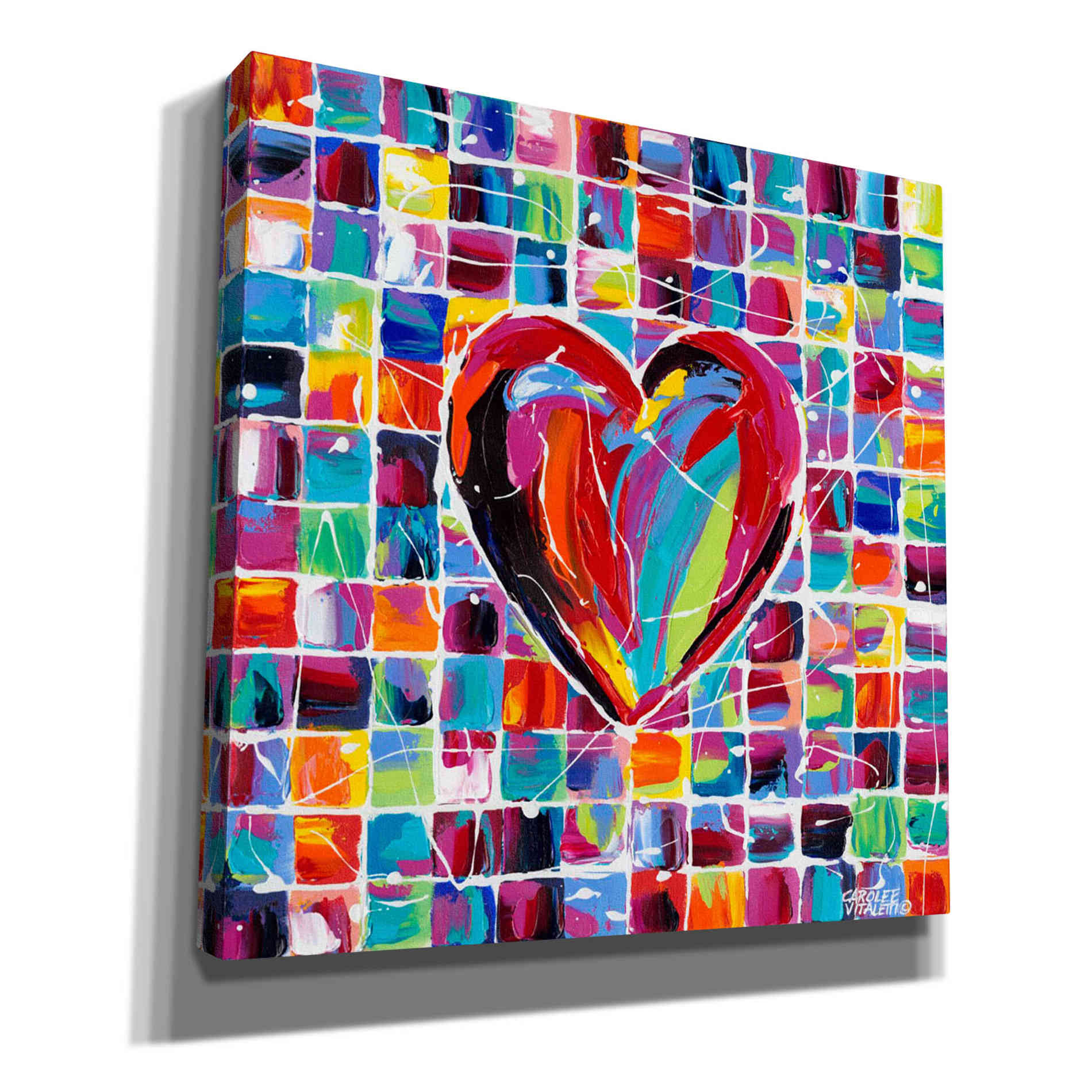 'Hearts of a Different Color II' by Carolee Vitaletti Giclee Canvas Wall Art