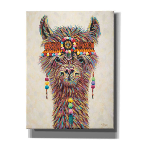 Image of 'Hippie Llama II' by Carolee Vitaletti Canvas Wall Art,Size C Portrait
