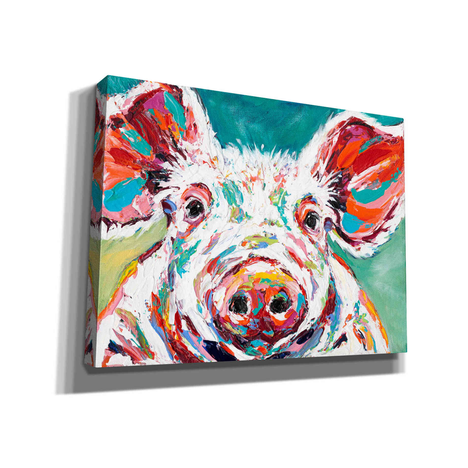 'Piggy II' by Carolee Vitaletti Canvas Wall Art,Size C Landscape