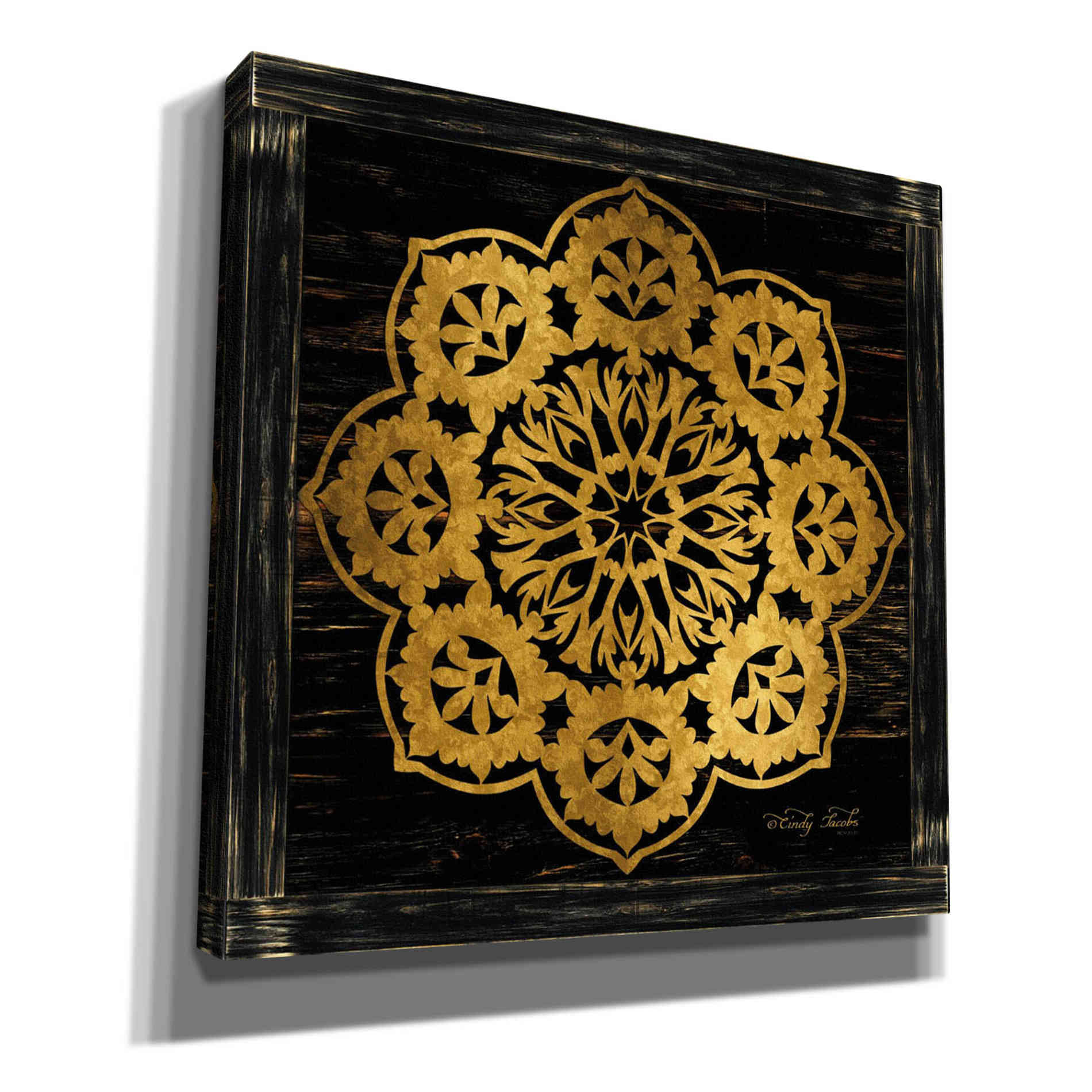 'Gold Mandala I' by Cindy Jacobs, Giclee Canvas Wall Art