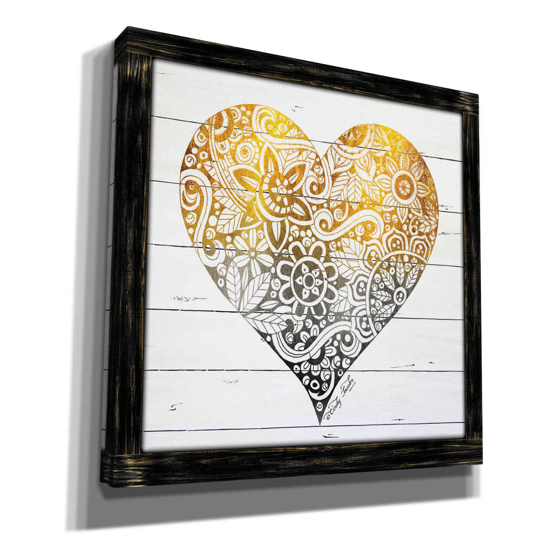 'Zen Season's Greeting Heart' by Cindy Jacobs, Giclee Canvas Wall Art