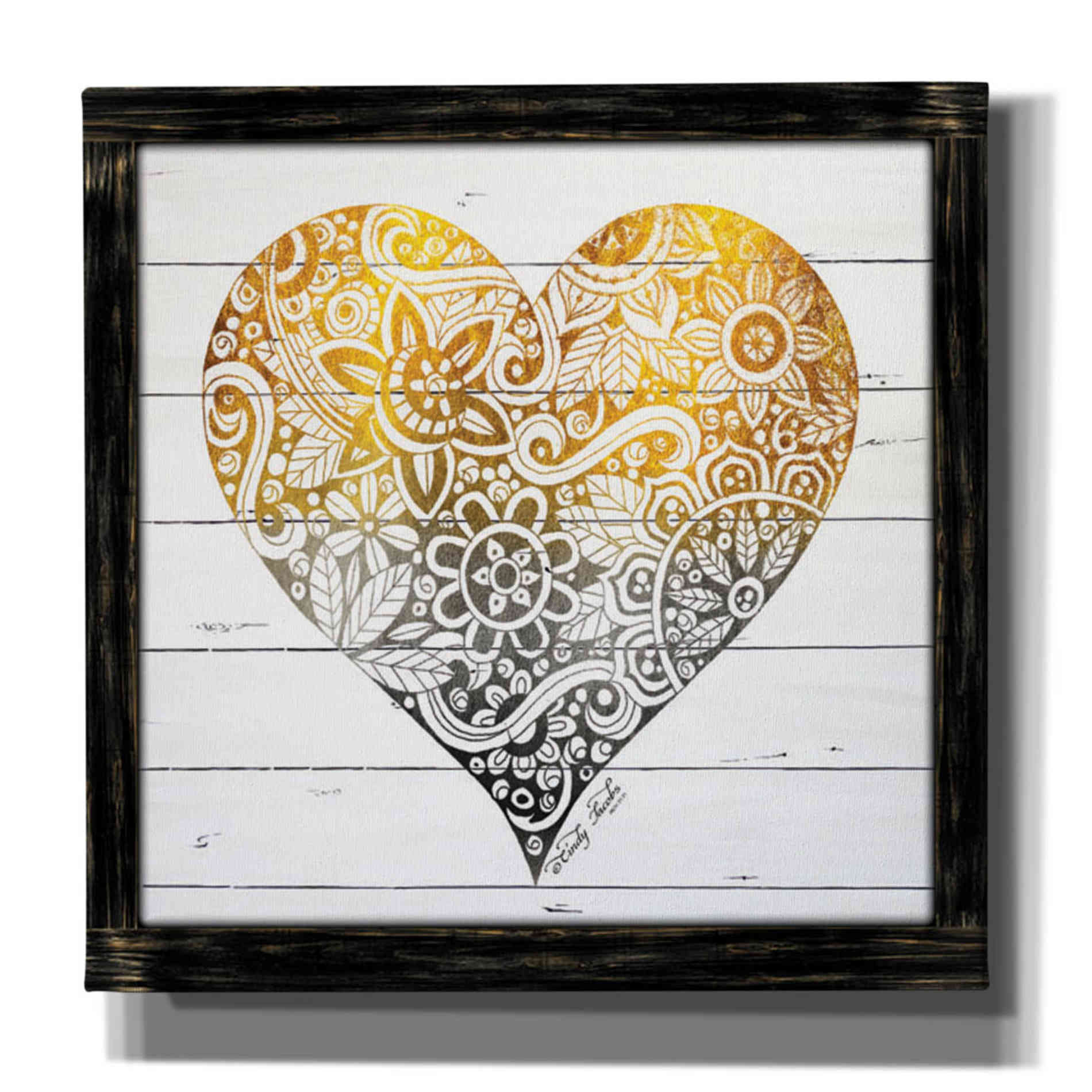 'Zen Season's Greeting Heart' by Cindy Jacobs, Giclee Canvas Wall Art