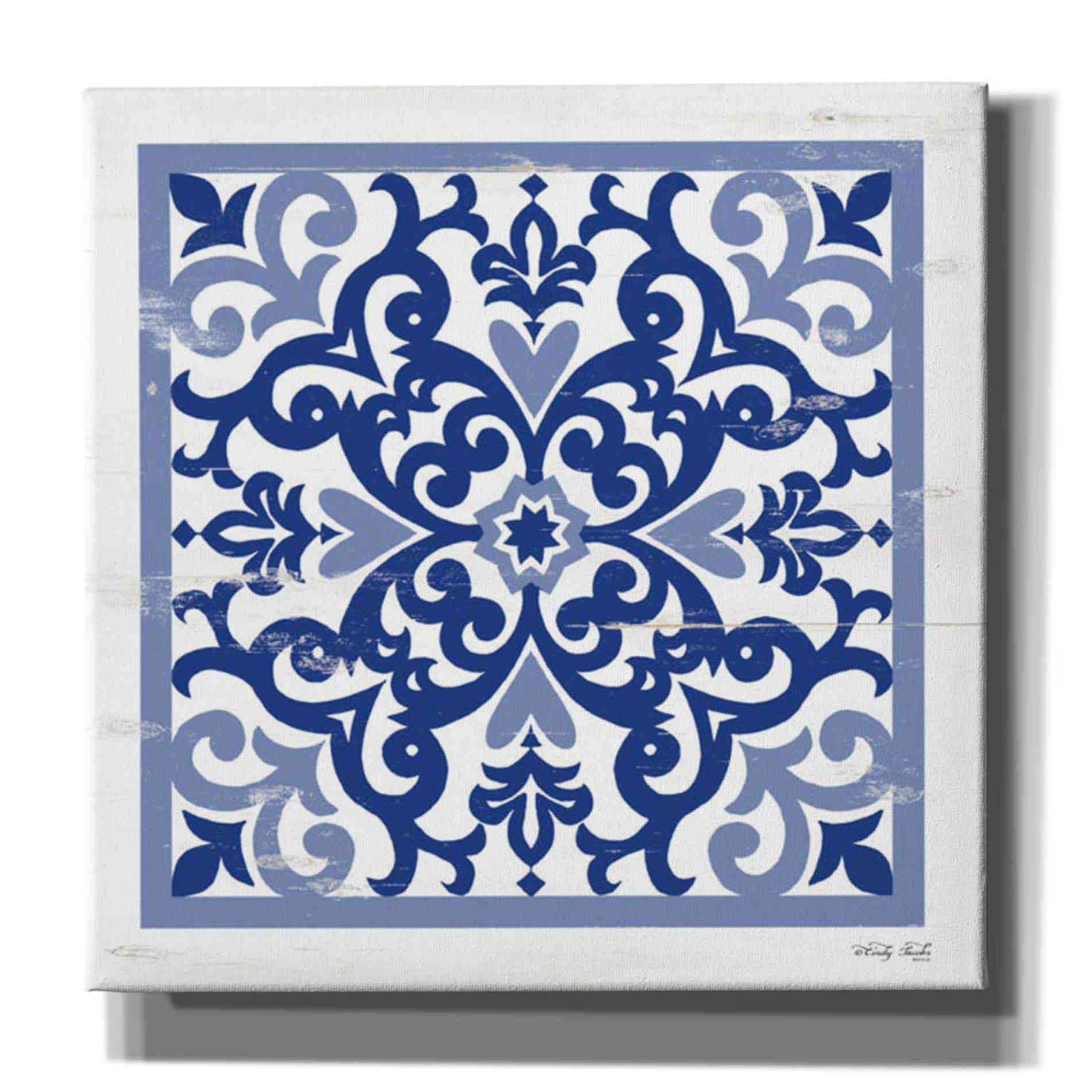 'Blue Tile VI' by Cindy Jacobs, Giclee Canvas Wall Art