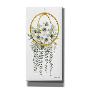 'Gold Geometric Circle & Ivy' by Cindy Jacobs, Canvas Wall Art,Size 2 Portrait